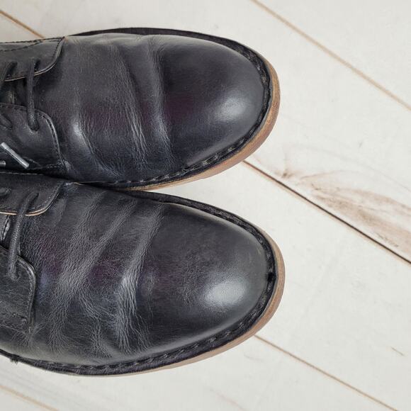 Frye Mark black leather oxford dress shoes preppy old money retro office